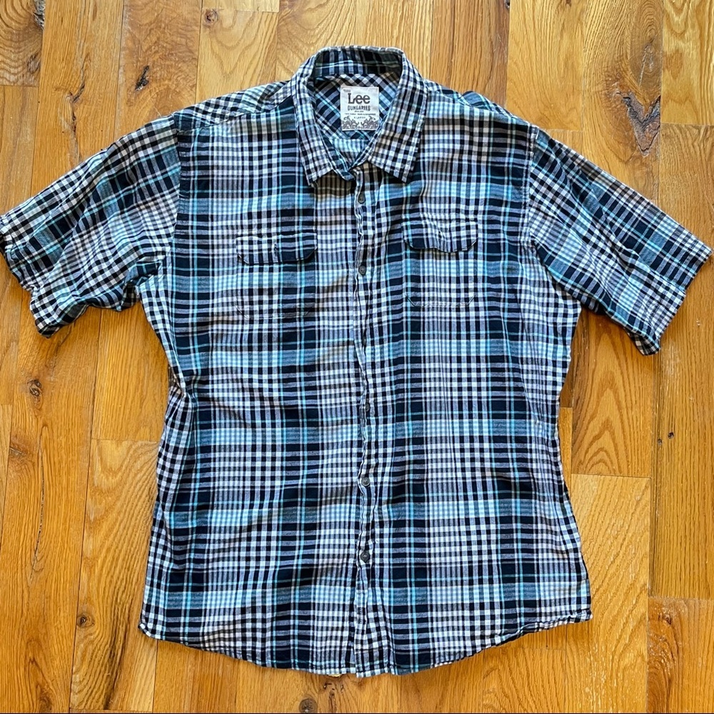 Lee dungarees size extra large plaid shirt, 100% cotton XL.